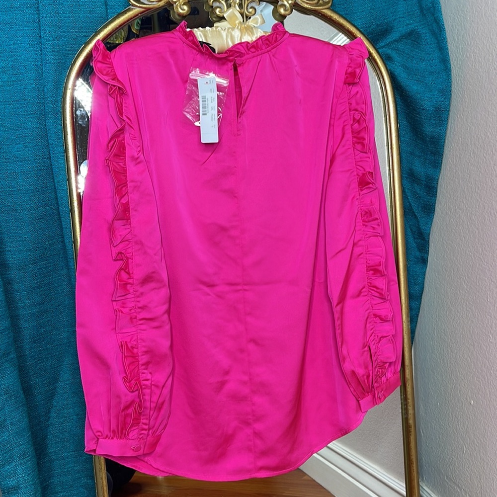 JCREW RUFFLE SLEEVE TOP - Picture 3 of 6